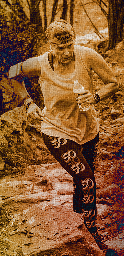 Spartan athlete running